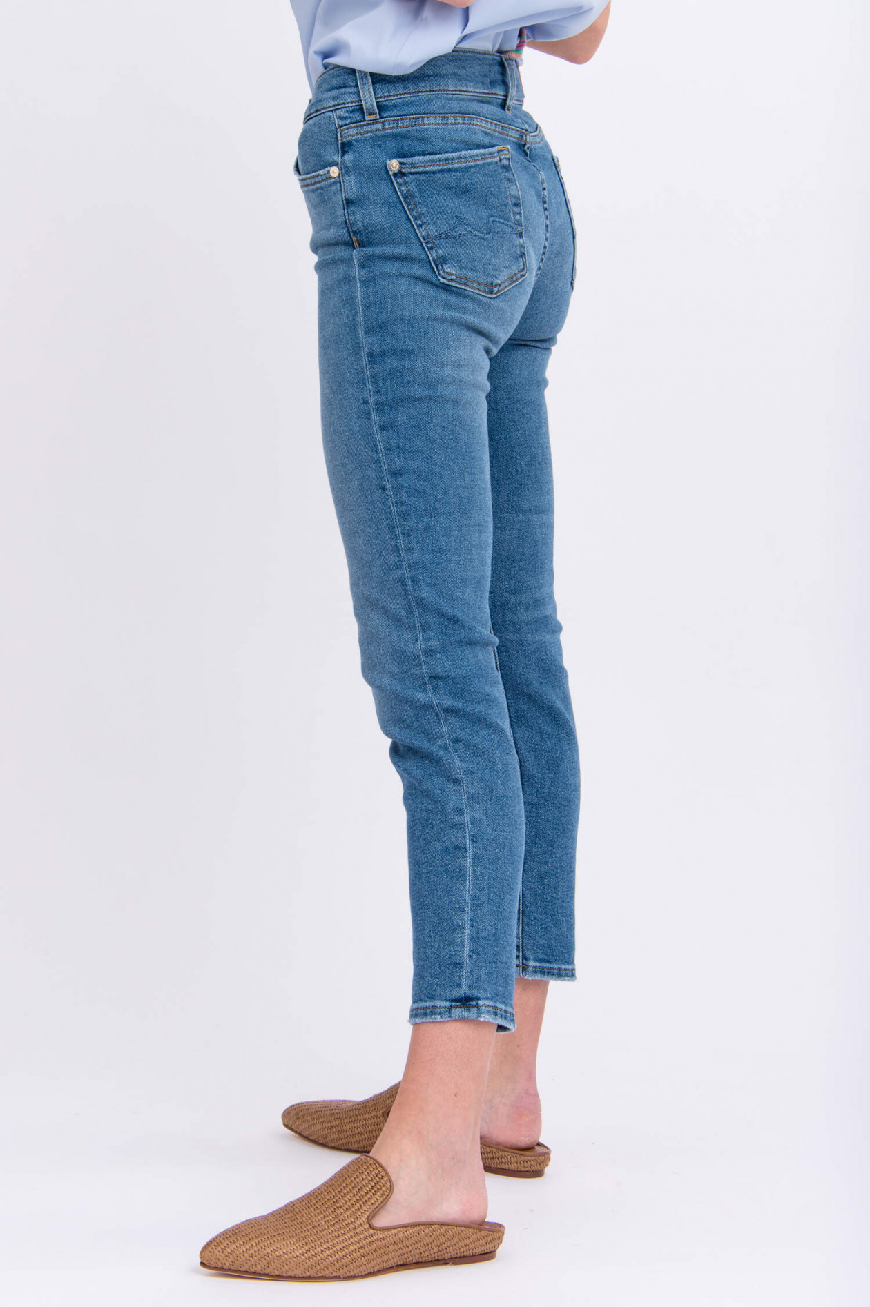 Seven for all Mankind Jeans ROXANNE ANKLE LUXE in Mittelblau | GRUENER.AT