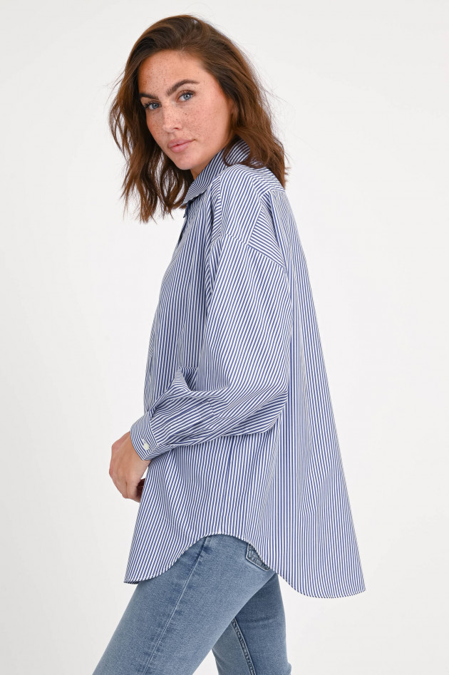 1868 Oversize-Bluse GIORGIA in Blau/Weiß gestreift