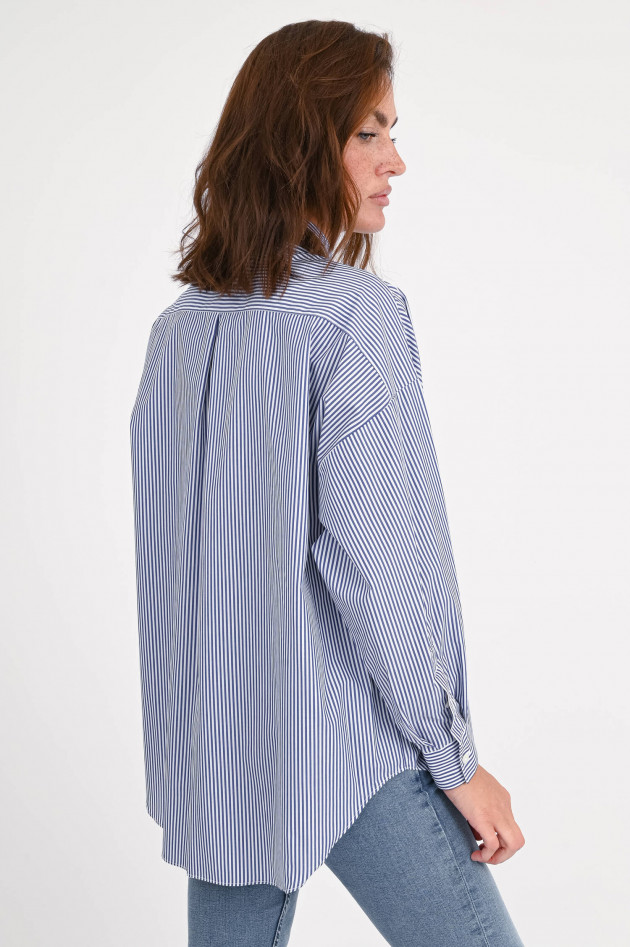 1868 Oversize-Bluse GIORGIA in Blau/Weiß gestreift