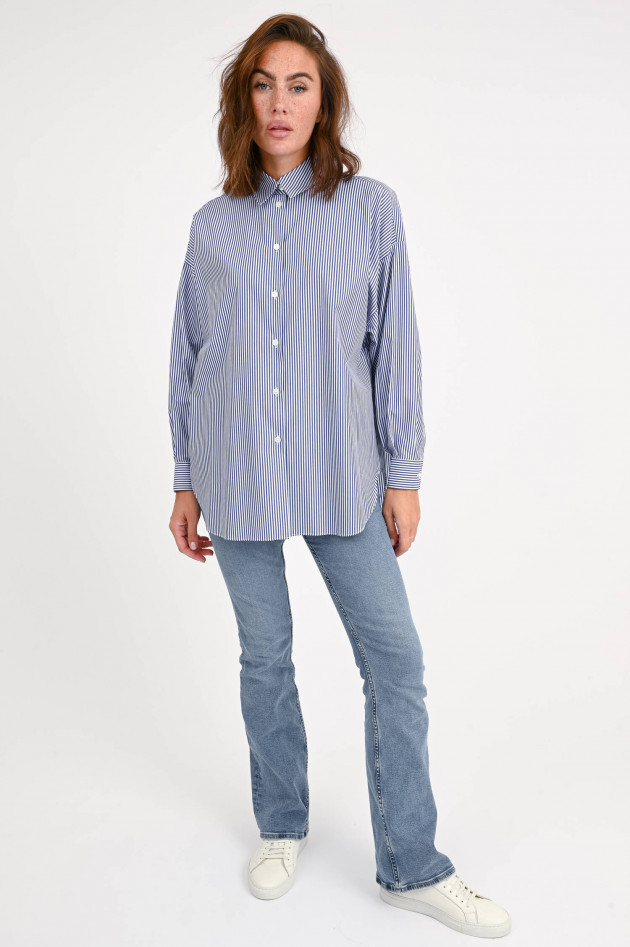 1868 Oversize-Bluse GIORGIA in Blau/Weiß gestreift