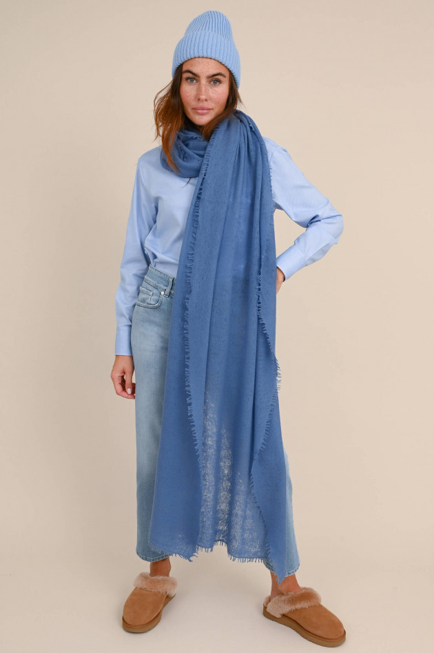 1868 Midi-Mütze aus Cashmere in Hellblau