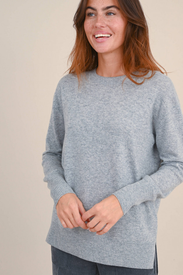 1868 Pullover aus Wolle und Cashmere in Grau meliert