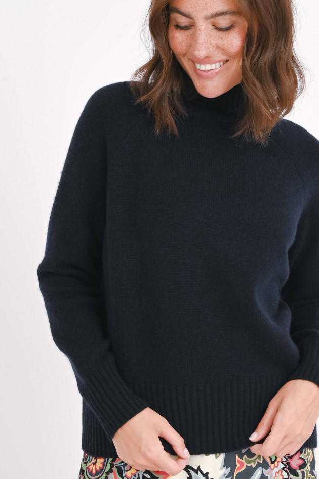 Allude Pullover aus Woll-Cashmere-Mix in Navy