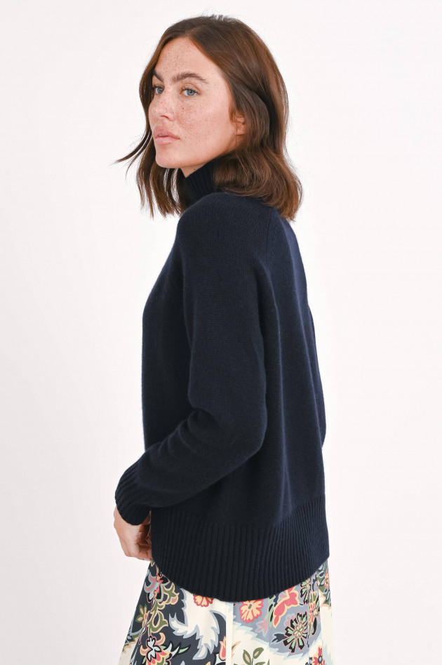 Allude Pullover aus Woll-Cashmere-Mix in Navy