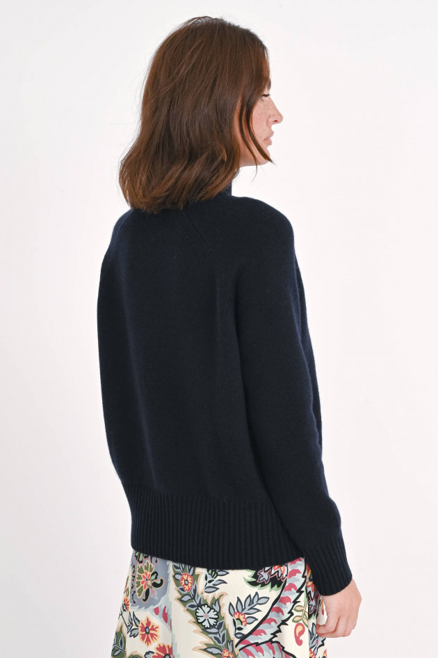 Allude Pullover aus Woll-Cashmere-Mix in Navy