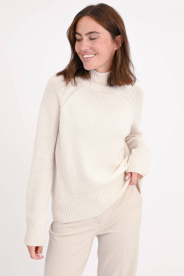 Allude Pullover aus Woll-Cashmere-Mix in Cream