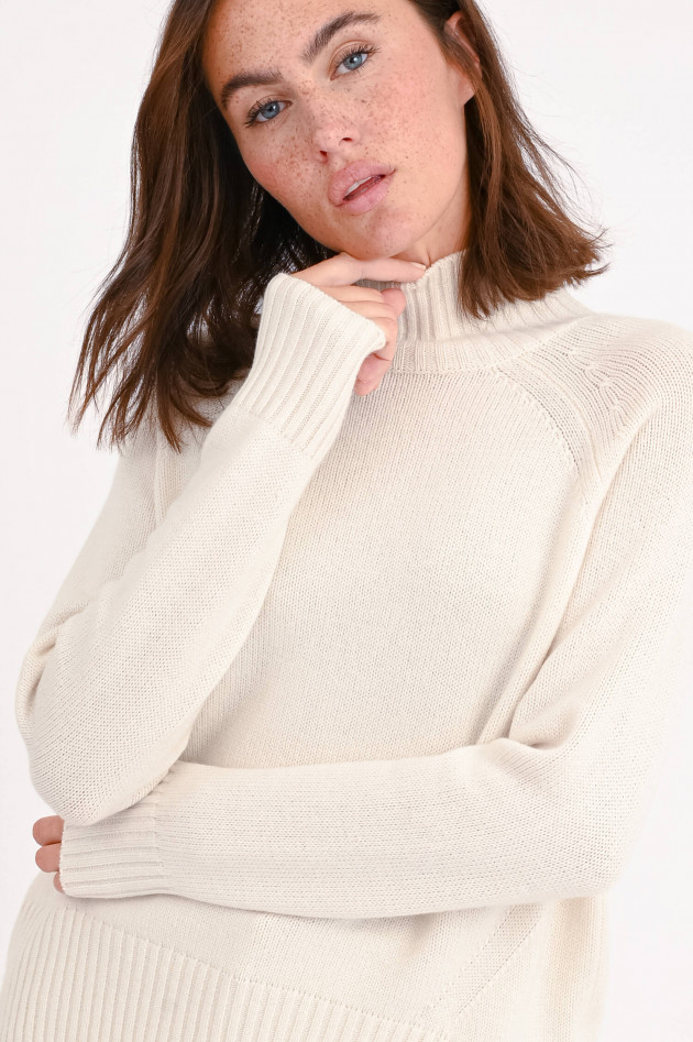 Allude Pullover aus Woll-Cashmere-Mix in Cream