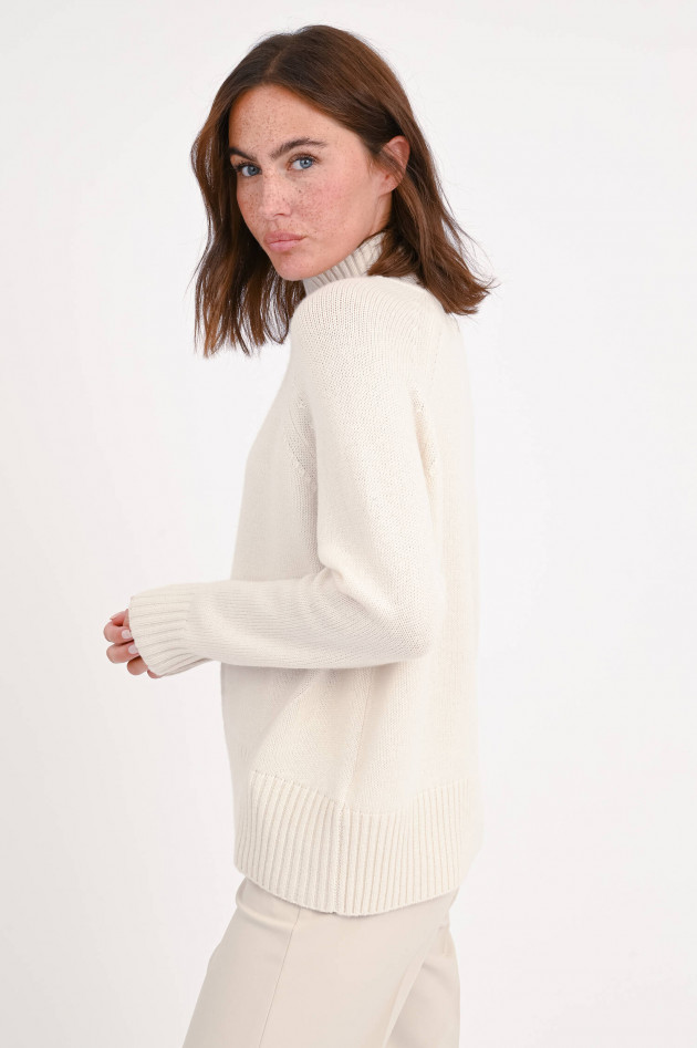 Allude Pullover aus Woll-Cashmere-Mix in Cream