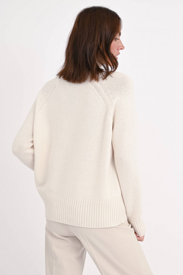 Allude Pullover aus Woll-Cashmere-Mix in Cream