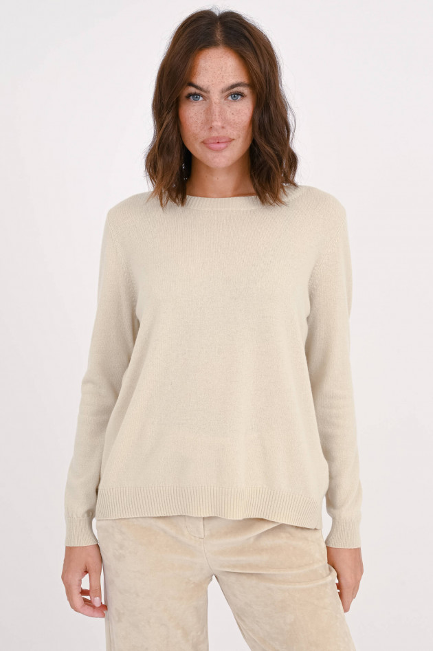 Allude Pullover aus Cashmere-Wolle in Sand