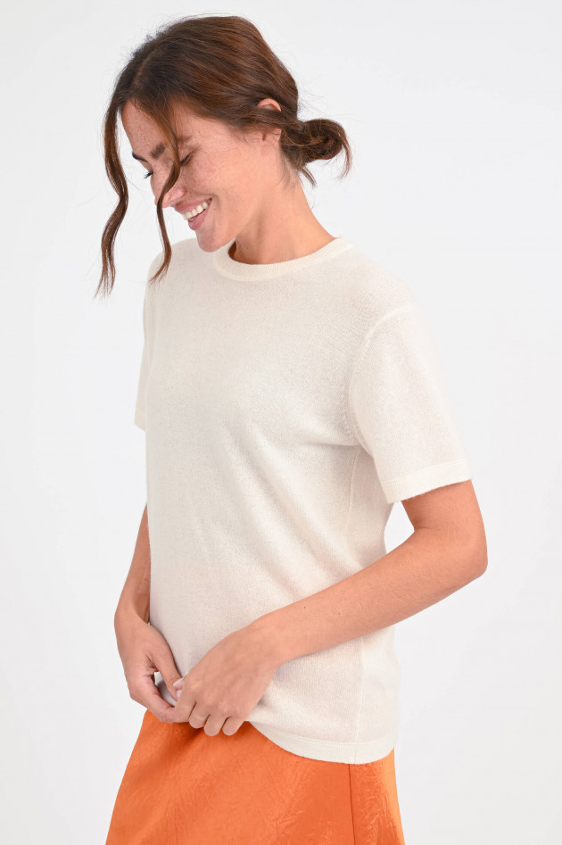 Allude Shirt aus Cashmere-Mix in Creme