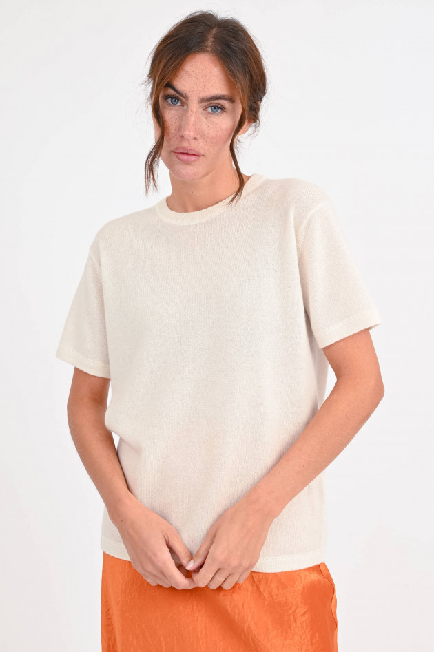 Allude Shirt aus Cashmere-Mix in Creme