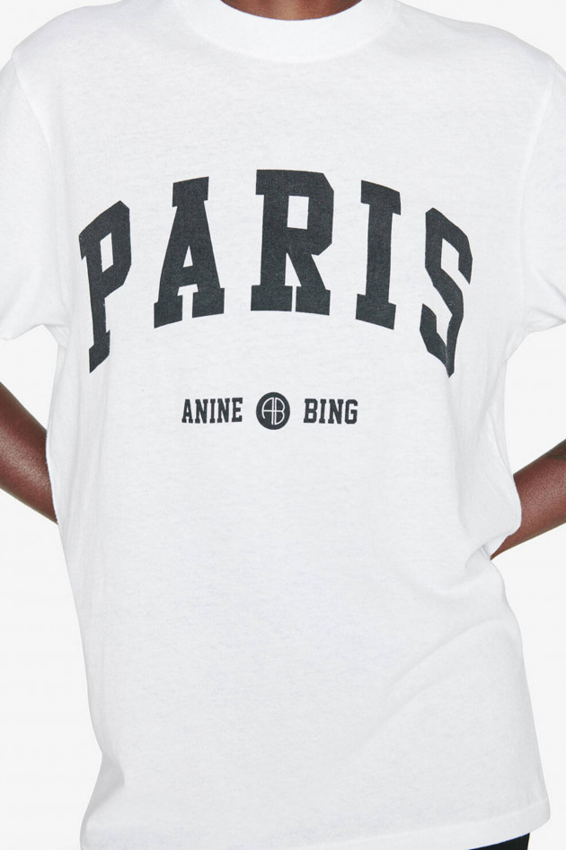 Anine Bing T-Shirt LILI mit PARIS Print in Weiß