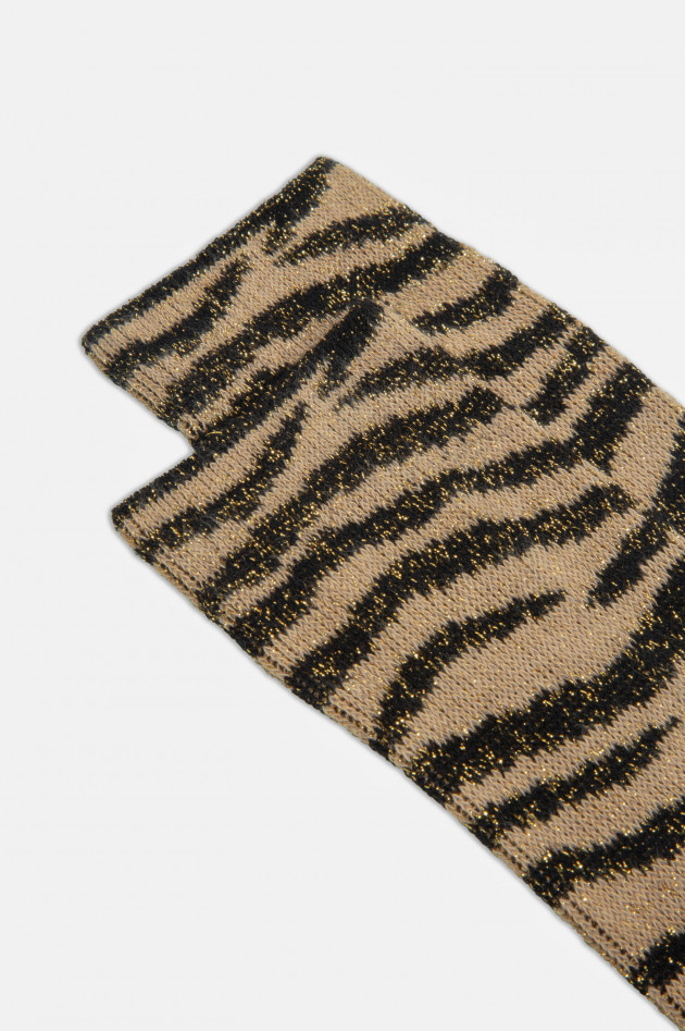 ANT45 Zebra-Socken MALDEN in Beige/Schwarz