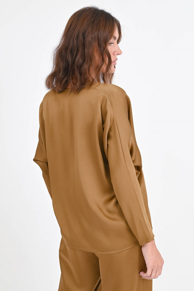 Antonelli Firenze Bluse mit Fledermausärmeln in Caramel