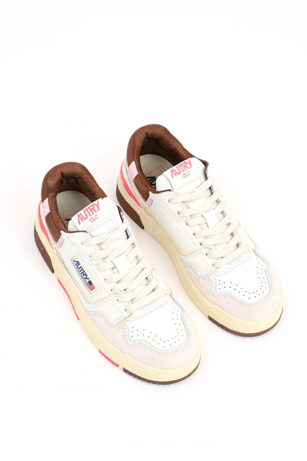 Autry Sneaker CCL LOW in Weiß/Braun/Pink
