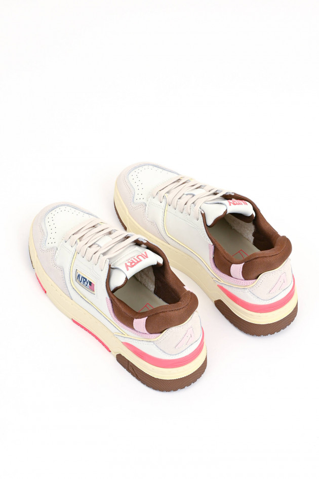 Autry Sneaker CCL LOW in Weiß/Braun/Pink
