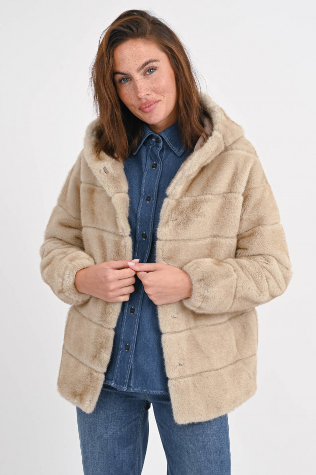 Betta Corradi Kunstpelzjacke MINK in Beige