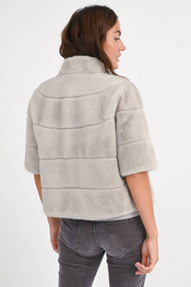 Betta Corradi Faux Fur Jacke MINK in hellem Taupe