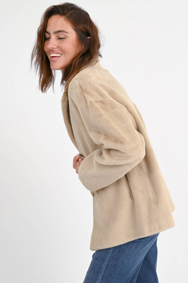 Betta Corradi Jacke MIMI aus Kunstpelz in Beige