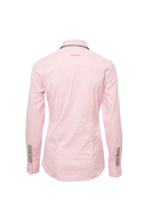 Fior da Liso Bluse in Rosa/Weiß kariert