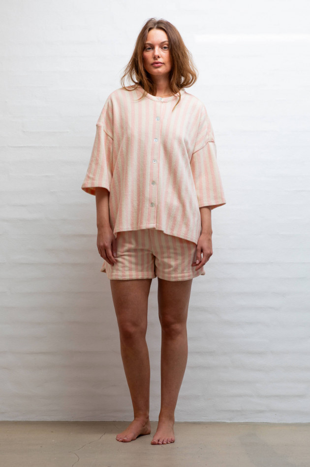 Bongusta Frottee-Shorts NARAM in Peach/Creme