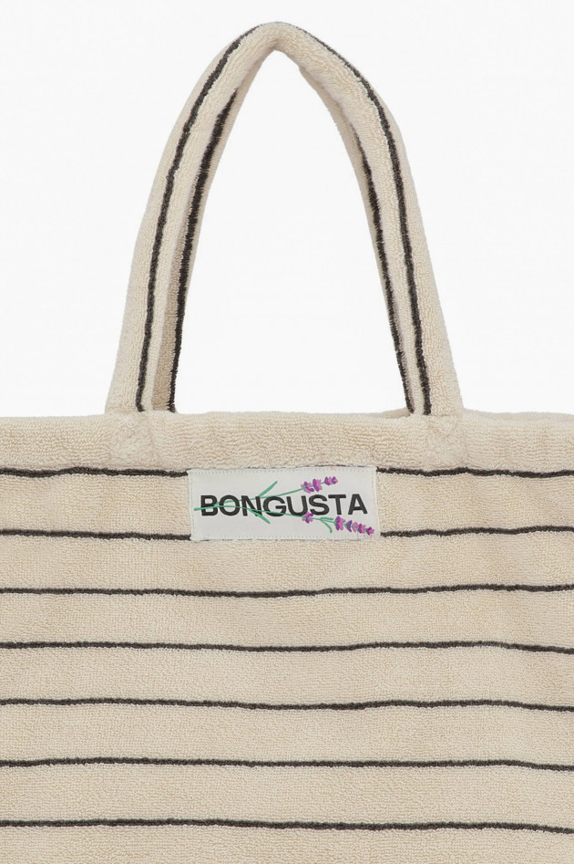 Bongusta Gestreifter Shopper NARAM Creme/Grau