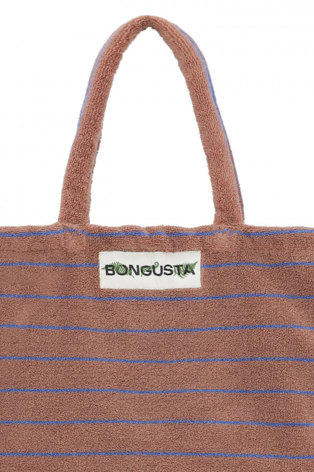 Bongusta Gestreifter Shopper NARAM in Braun/Blau