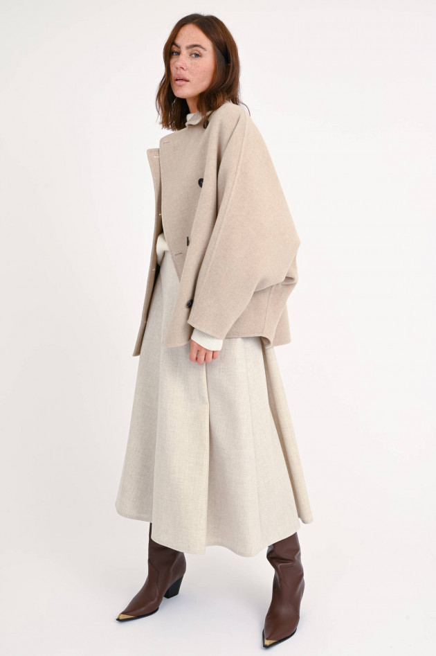 Brunello Cucinelli Jacke aus Cashmere-Woll-Mix in hellem Beige