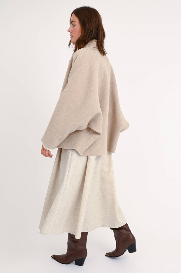 Brunello Cucinelli Jacke aus Cashmere-Woll-Mix in hellem Beige