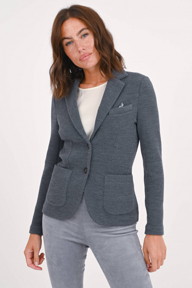 Circolo 1901 Taillierter Blazer mit Struktur in Grau