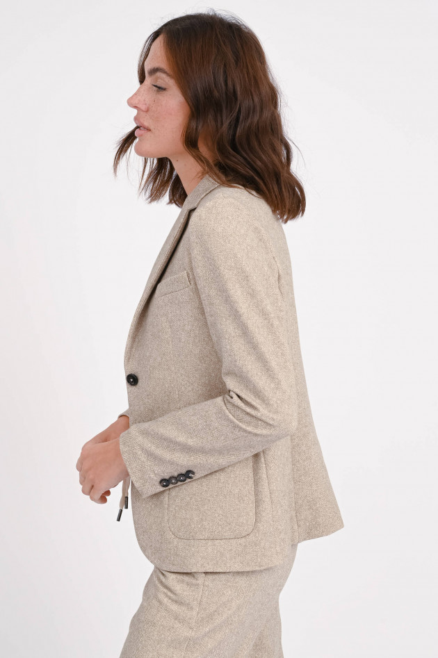 Circolo 1901 Blazer mit Frischgrätmuster in Beige/Creme