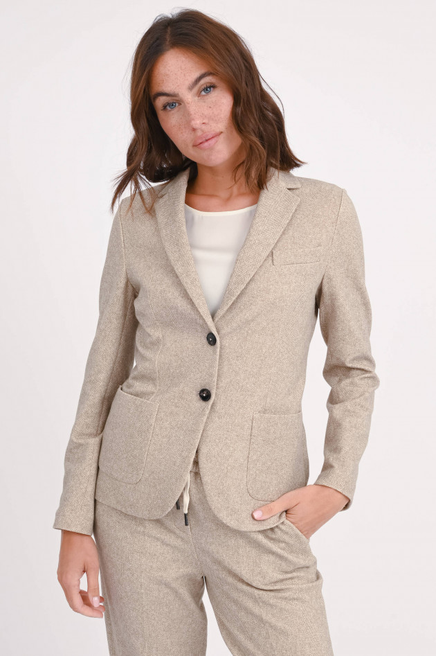 Circolo 1901 Blazer mit Frischgrätmuster in Beige/Creme