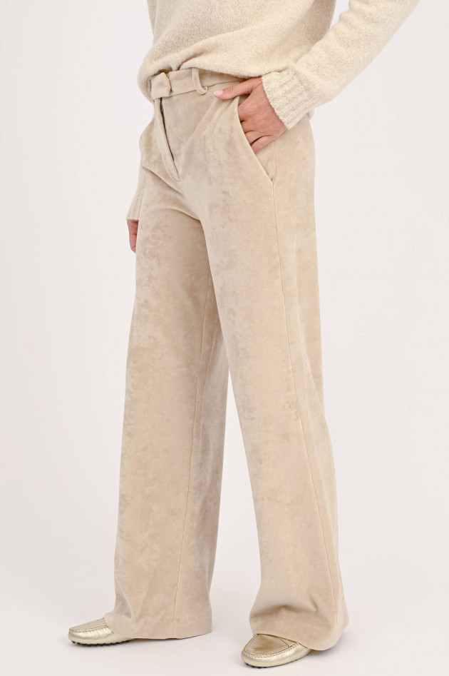 Circolo 1901 Weite Samthose in Creme