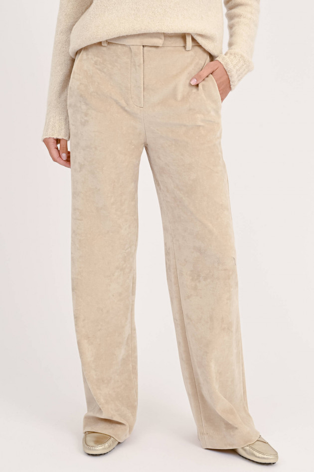 Circolo 1901 Weite Samthose in Creme