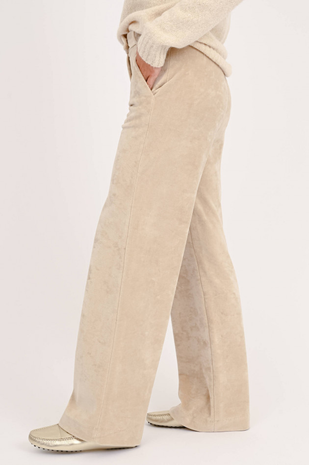 Circolo 1901 Weite Samthose in Creme