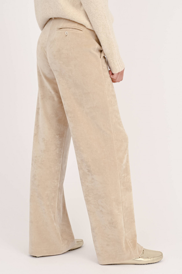 Circolo 1901 Weite Samthose in Creme