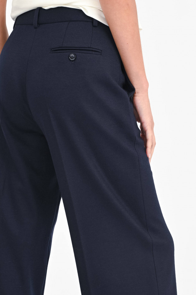 Circolo 1901 Weite Hose aus Woll-Cashmere-Mix in Navy