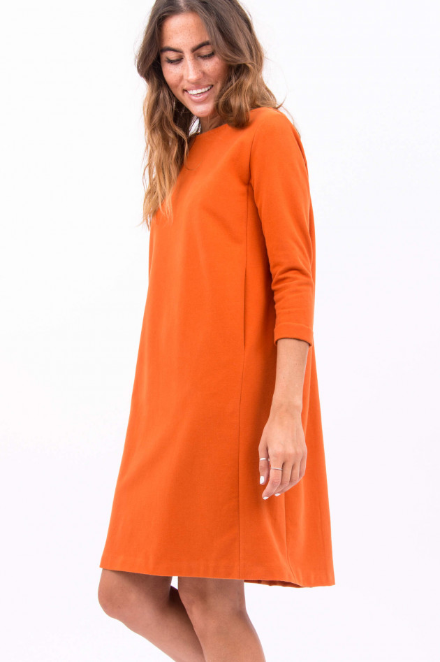 Circolo 1901 Jersey-Kleid mit Kellerfalte in Orange