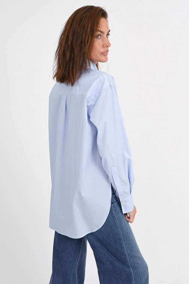 Closed Oversize Bluse mit Pattentasche in Hellblau