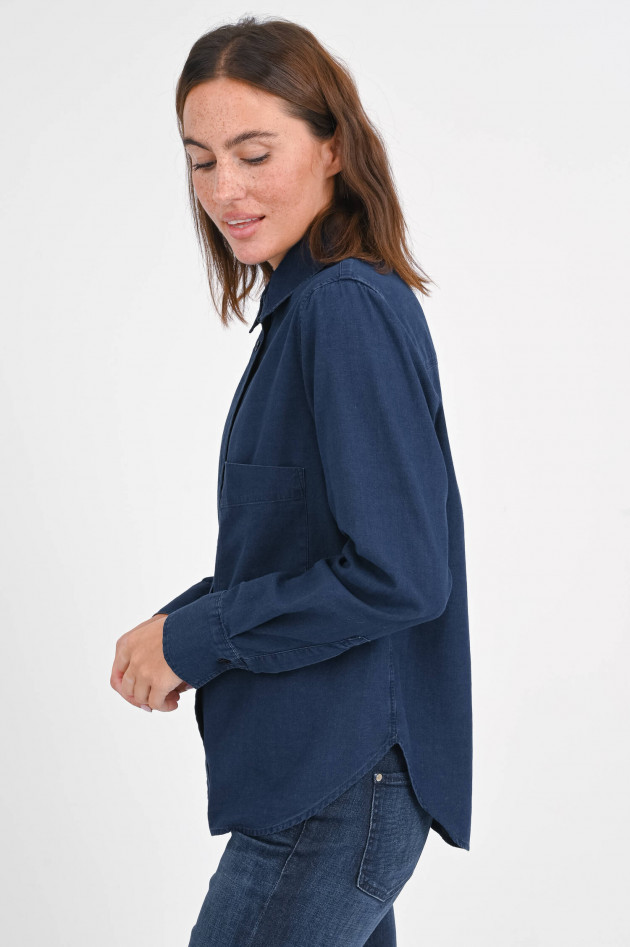 Closed Oversize Denim Bluse in Dunkelblau