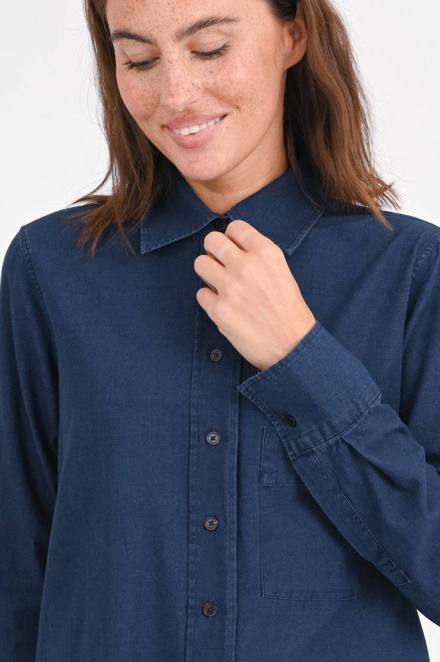 Closed Oversize Denim Bluse in Dunkelblau