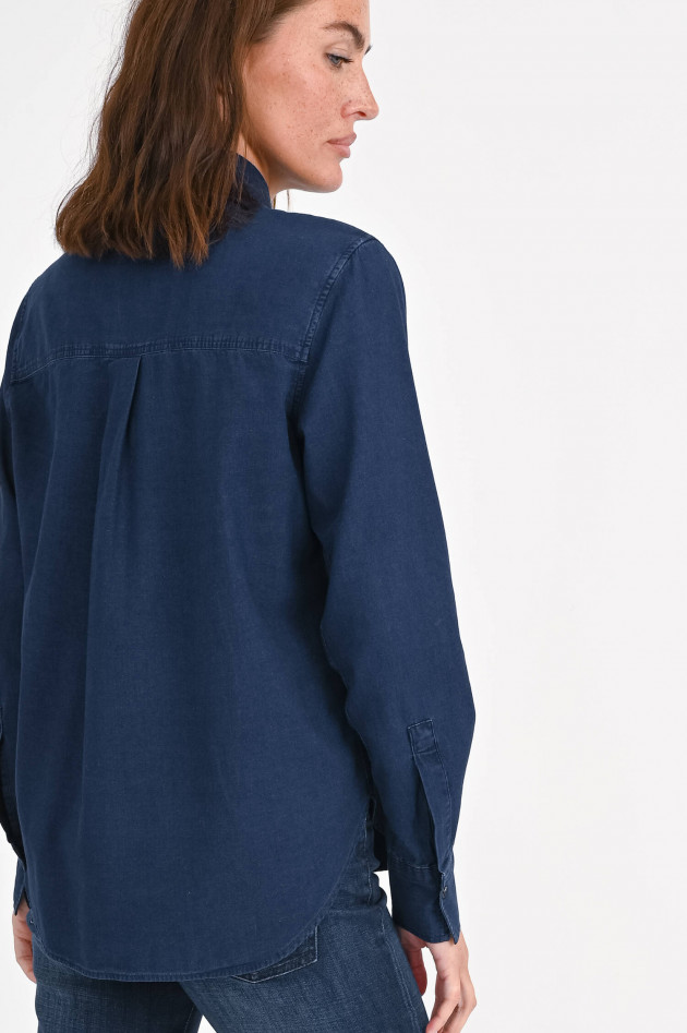 Closed Oversize Denim Bluse in Dunkelblau