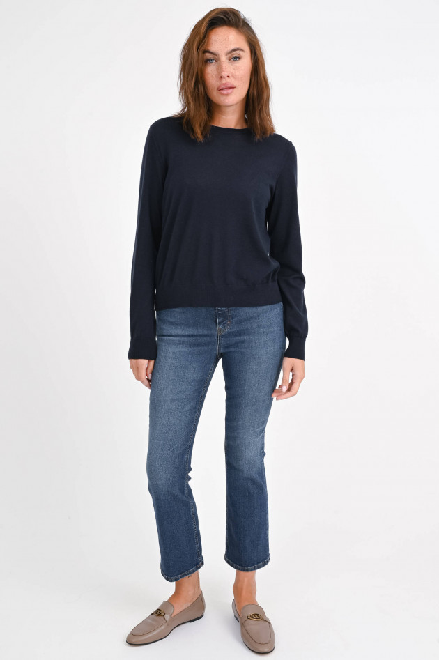 Closed Feinstrick-Pullover aus Woll-Cashmere in Navy