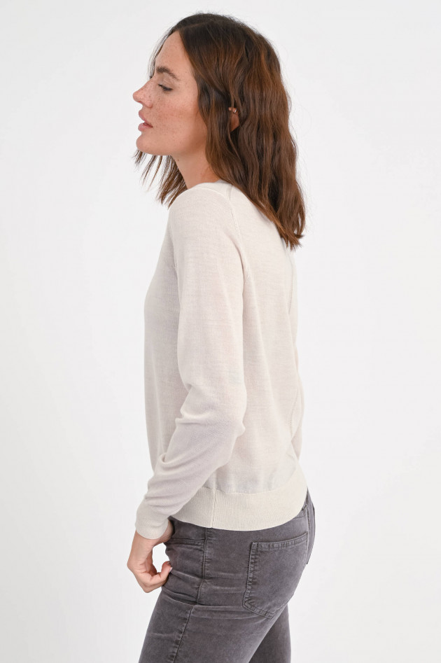 Closed Feinstrick-Pullover aus Woll-Cashmere in Creme