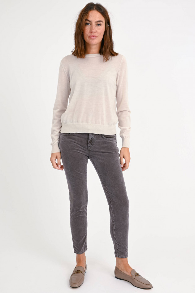 Closed Feinstrick-Pullover aus Woll-Cashmere in Creme