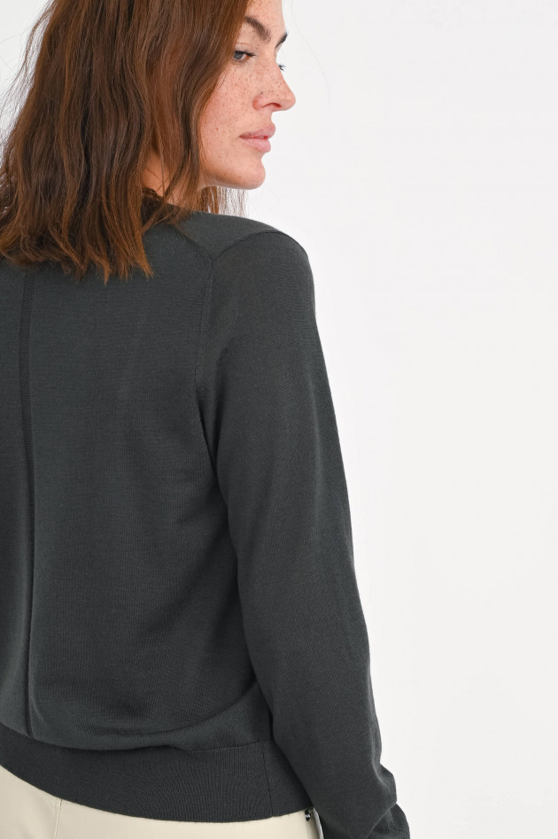 Closed Feinstrick-Pullover aus Woll-Cashmere in Oliv