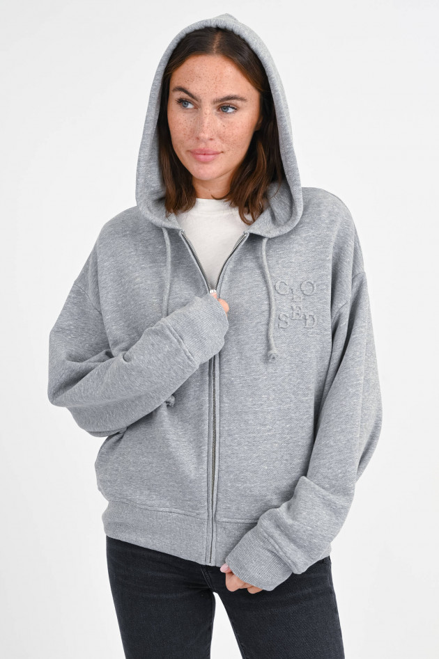 Closed Hoodie Jacke in Grau meliert