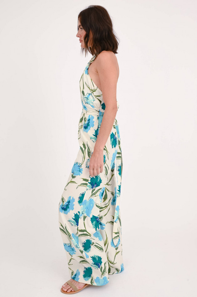 Diane von Fürstenberg Jumpsuit mit Blumenmuster in Natur/Blau/Grün