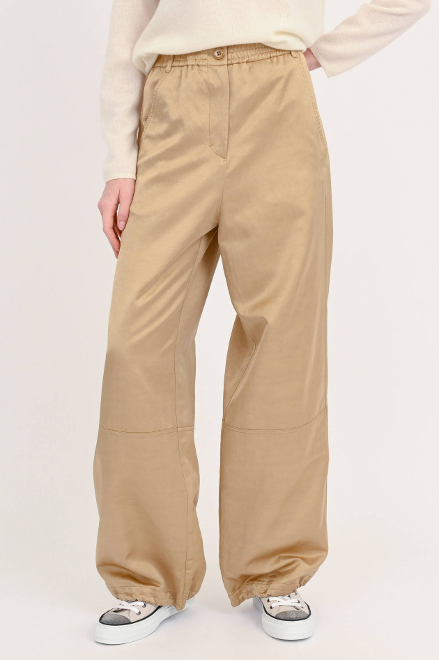 Dorothee Schumacher Satinhose mit weitem Bein in Gold